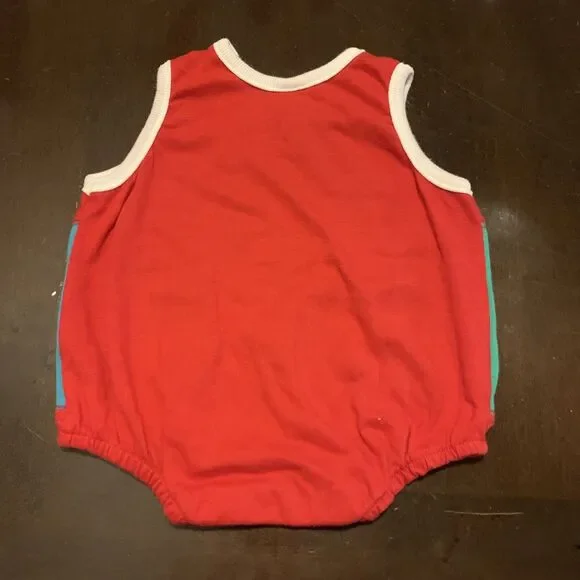 Vintage Buster Brown Romper Boys Baseball Player 3-6 Months Primary Colors - Picture 7 of 13